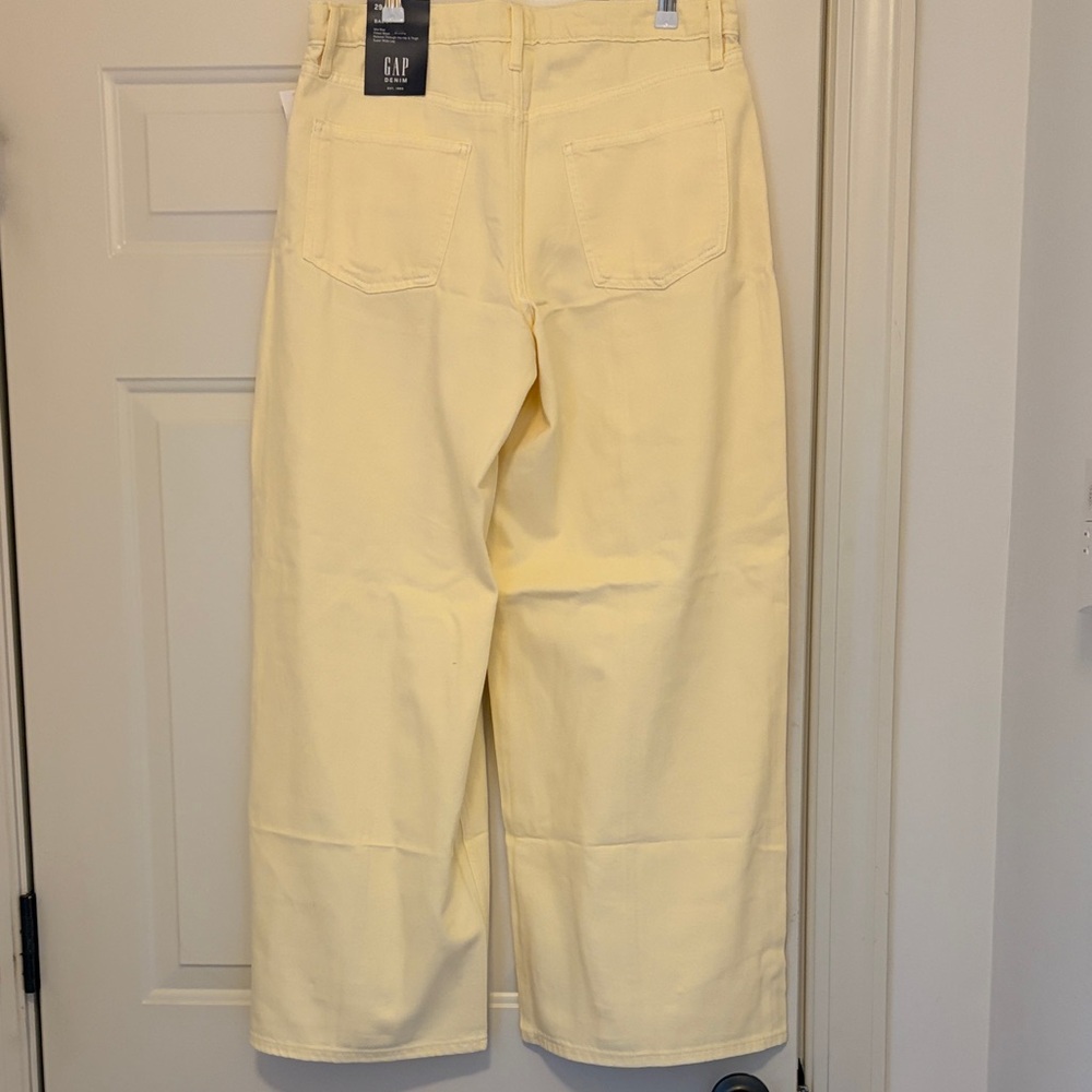 GAP Yellow Mid Rise SuperSoft Baggy Utility Jeans/NWT/Size: 8/29 - Picture 11 of 16